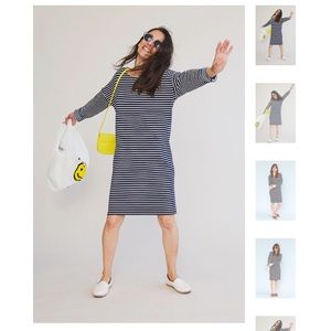 Sonnet James Ava black and white stripe dress